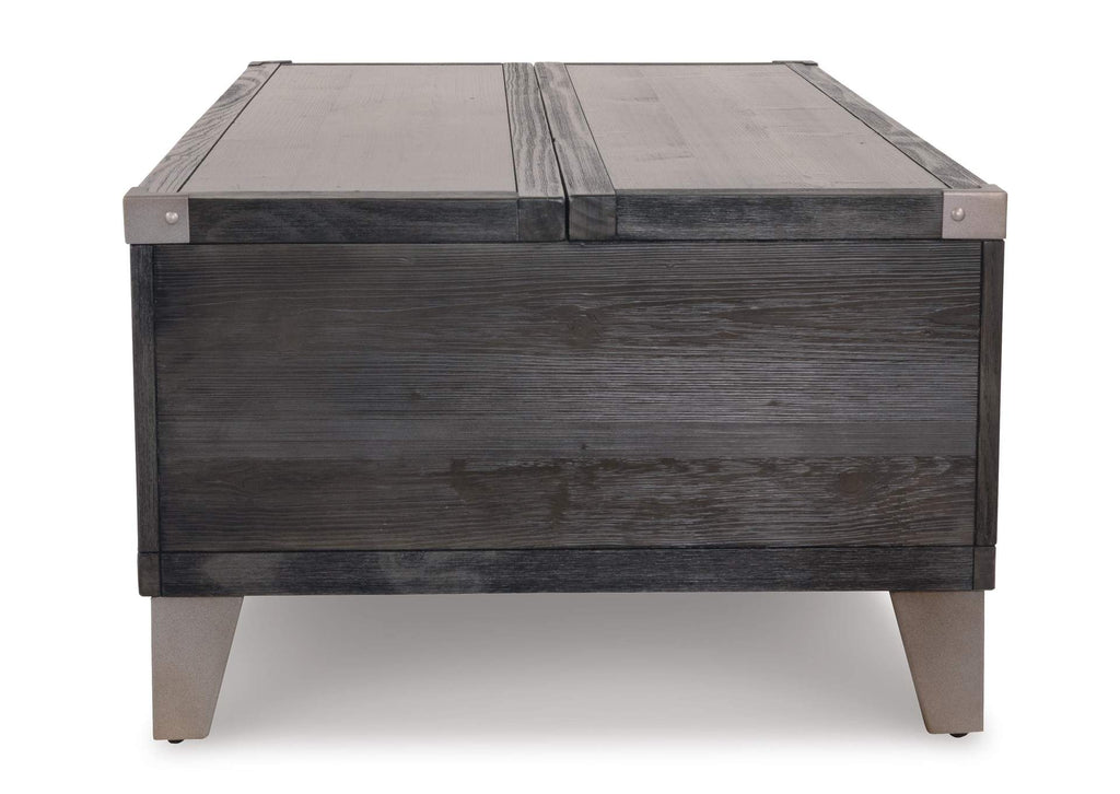 Todoe Coffee Table with Lift Top side view