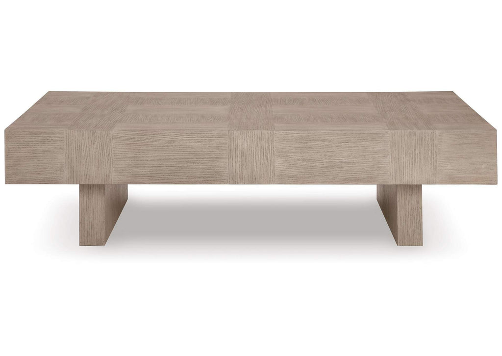 Jorlaina Coffee Table with 1 End Table front view
