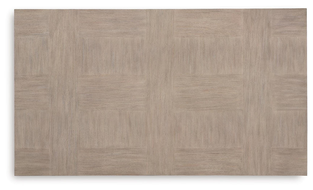 Jorlaina Coffee Table in Light Grayish Brown, top view