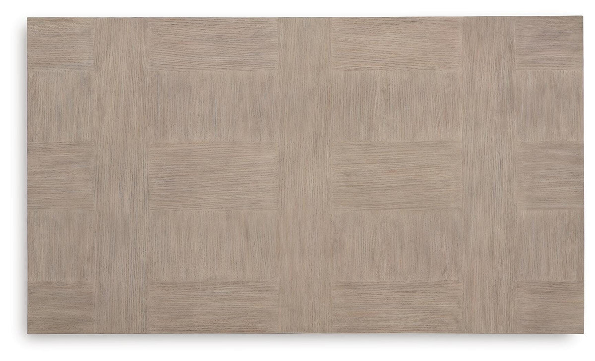 Jorlaina Coffee Table in Light Grayish Brown, top view