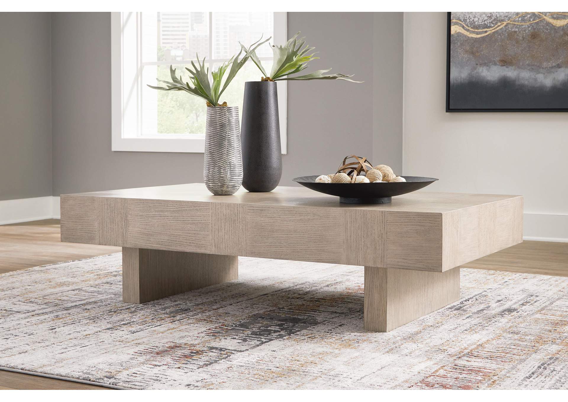 Jorlaina Coffee Table with 1 End Table