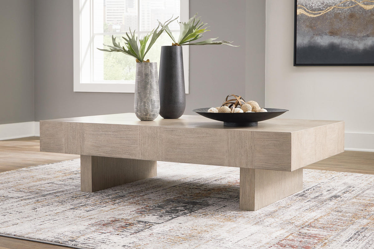 Jorlaina Coffee Table in Light Grayish Brown, alternate view 3
