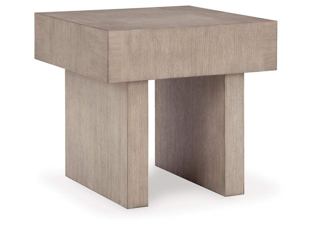 Jorlaina Coffee Table with 1 End Table angled view