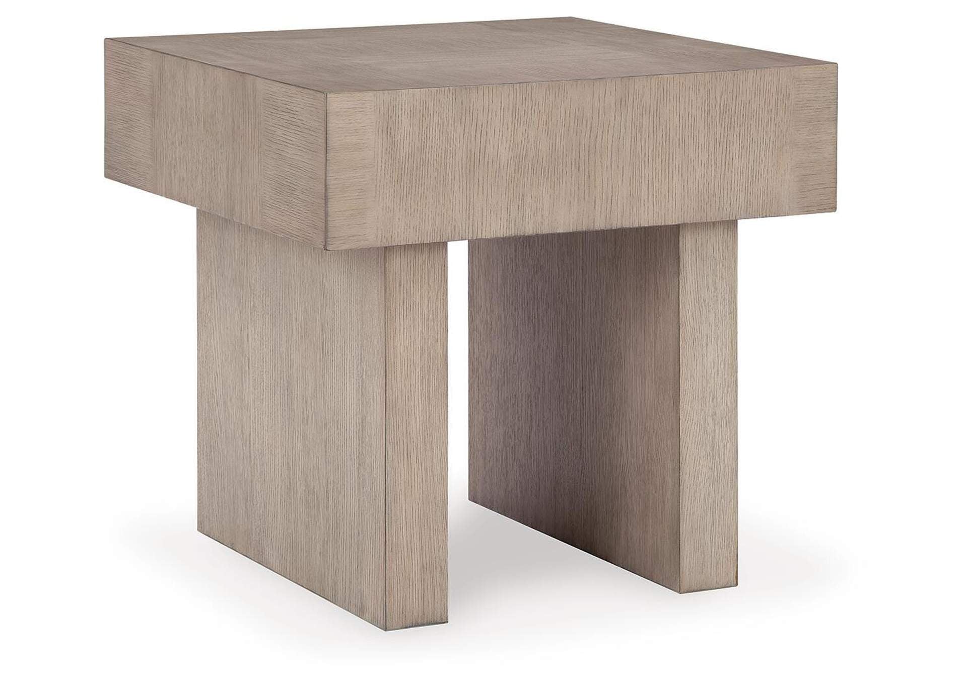 Jorlaina Coffee Table with 1 End Table angled view