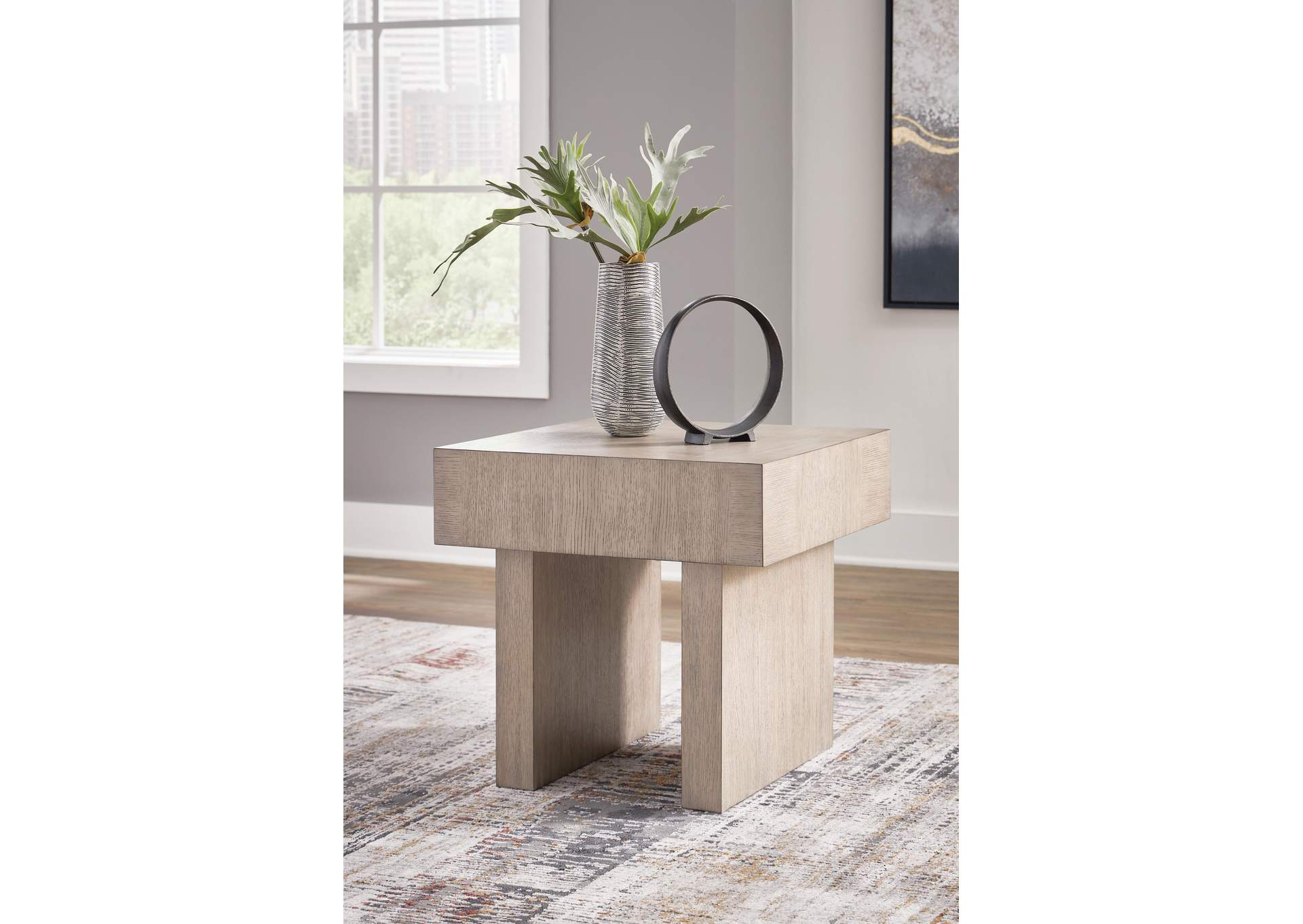 Jorlaina Coffee Table with 1 End Table