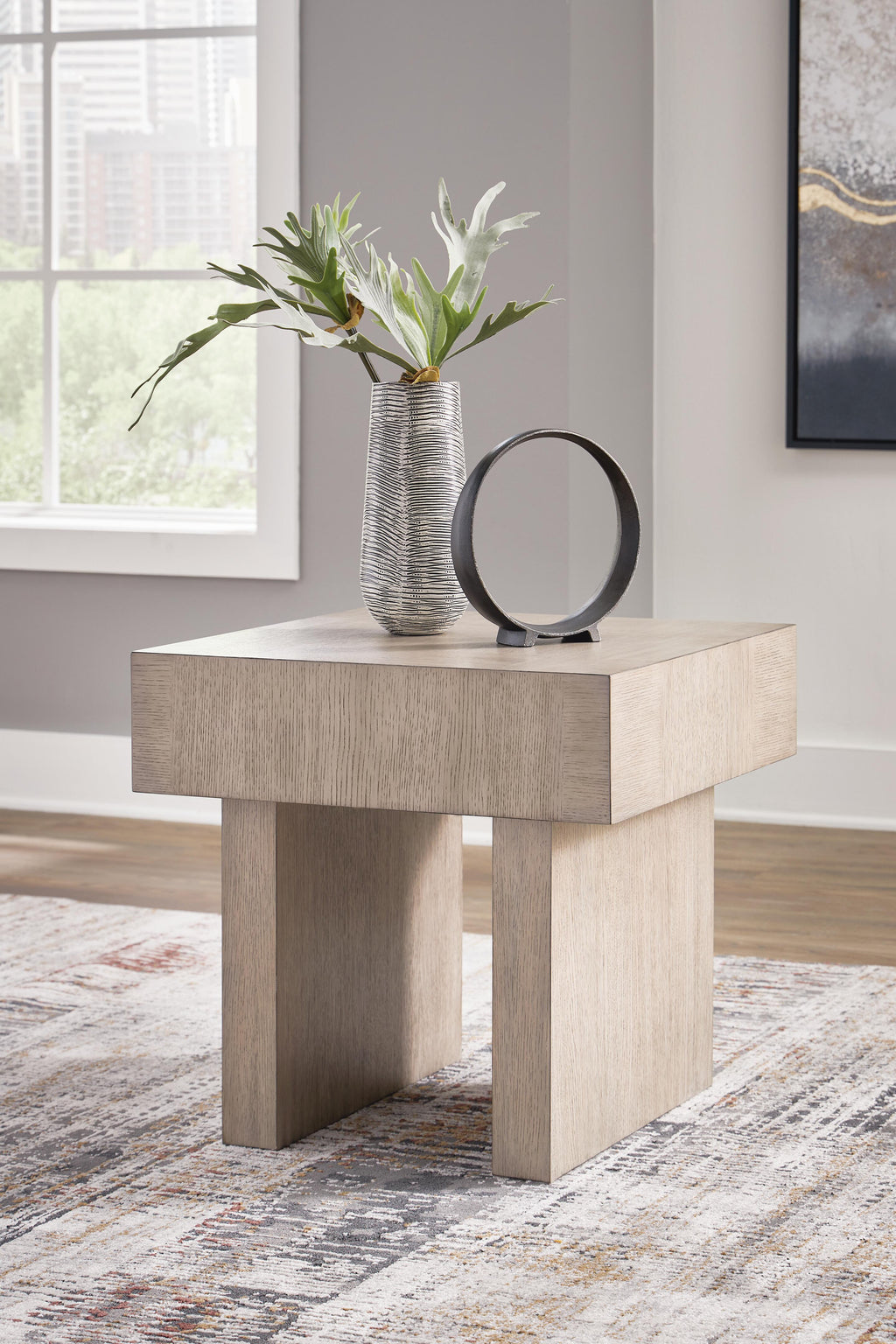 Jorlaina End Table in Light Grayish Brown, alternate view 3