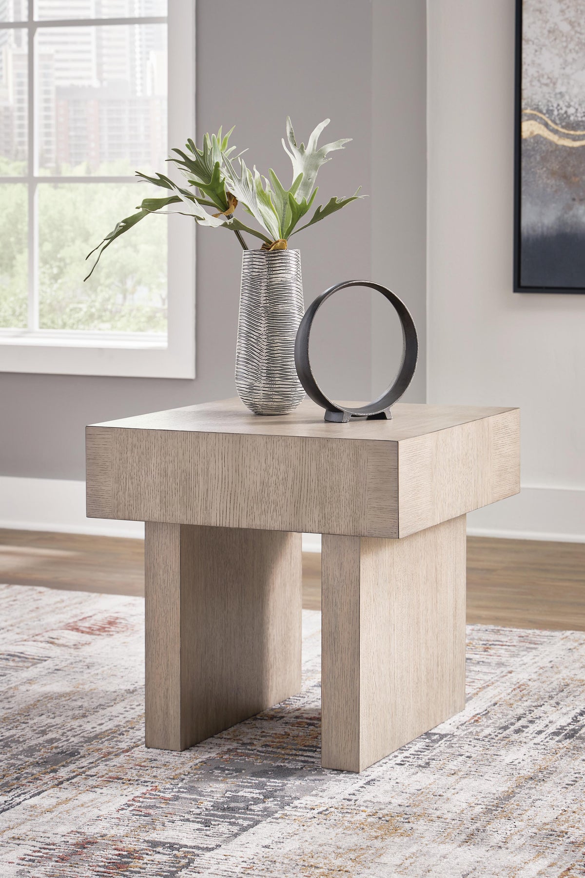 Jorlaina End Table in Light Grayish Brown, alternate view 3