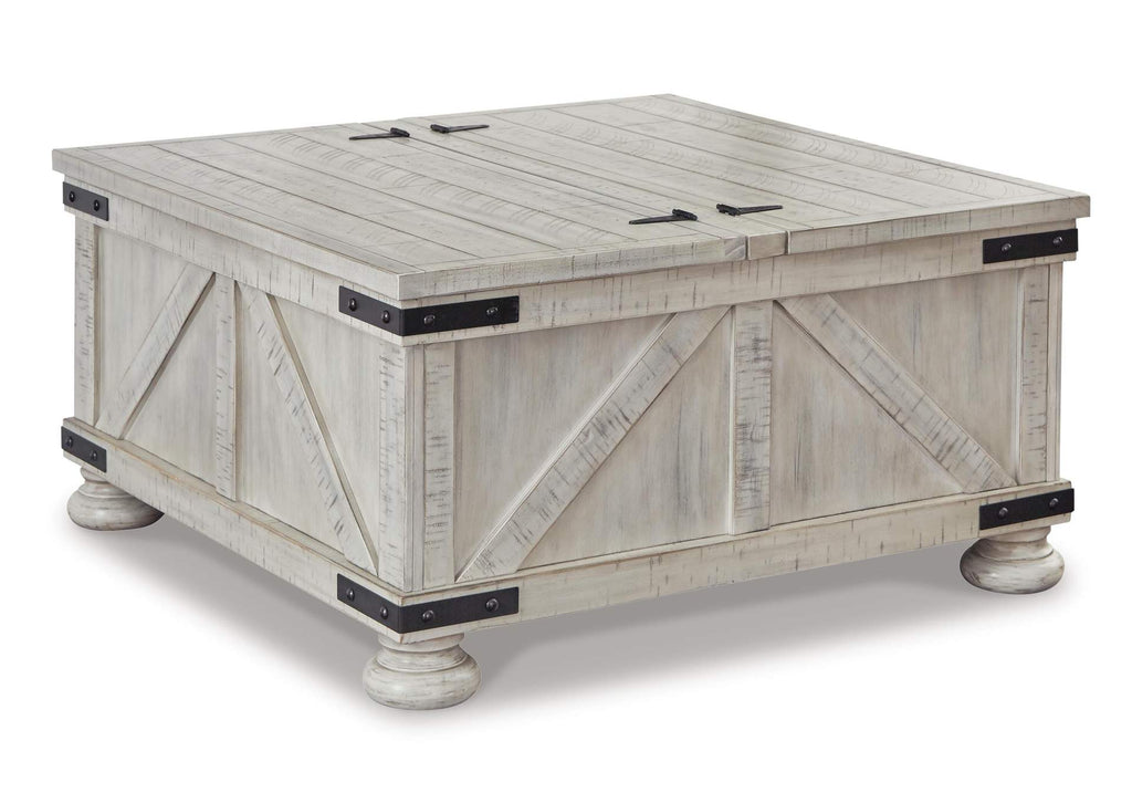 Carynhurst Coffee Table with 2 End Tables angled view