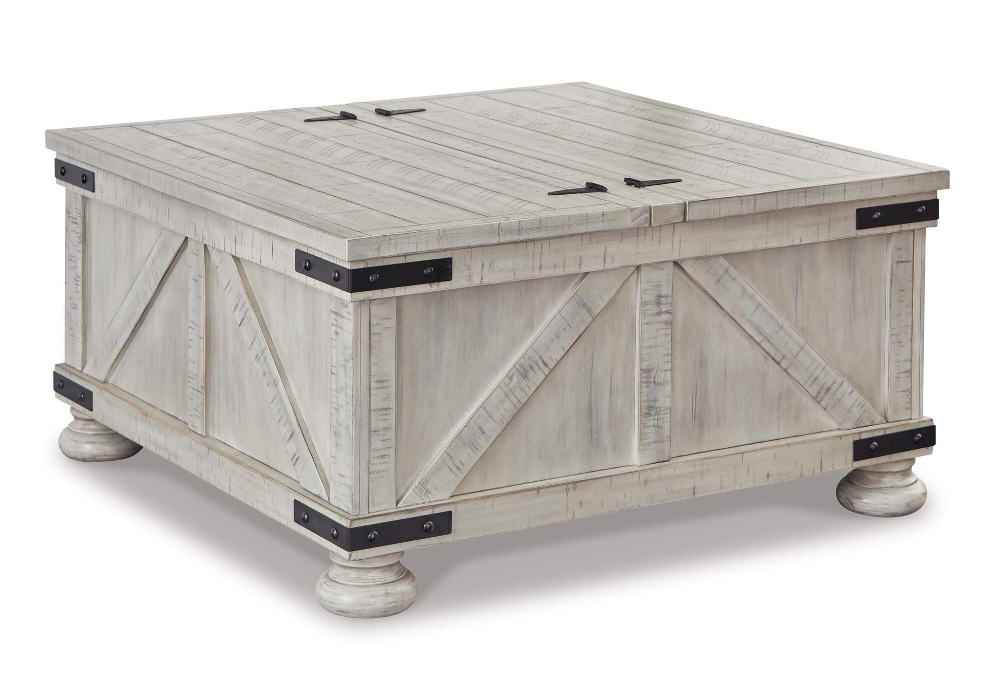 Carynhurst Coffee Table with 1 End Table angled view