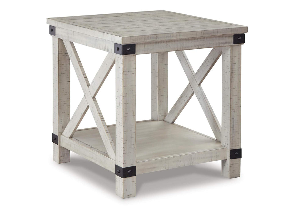 Carynhurst Coffee Table with 2 End Tables angled view