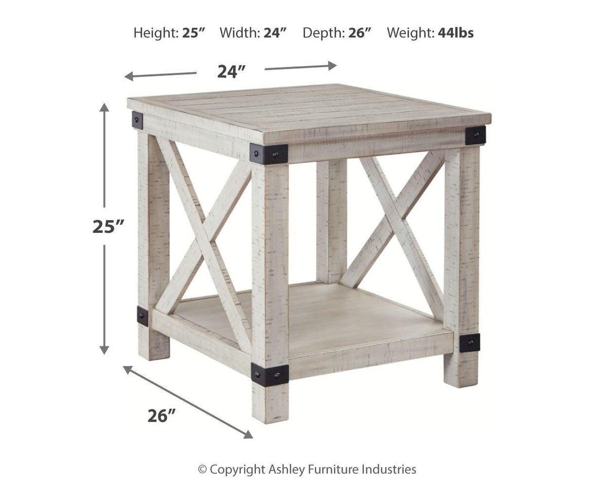 Carynhurst End Table in Whitewash, alternate view 5