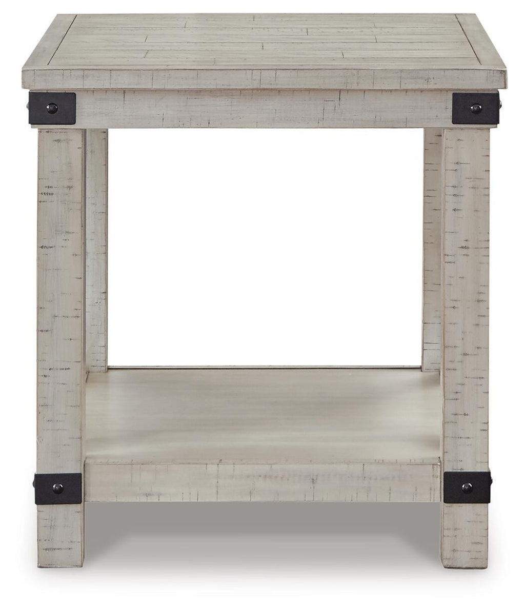 Carynhurst End Table in Whitewash, front view