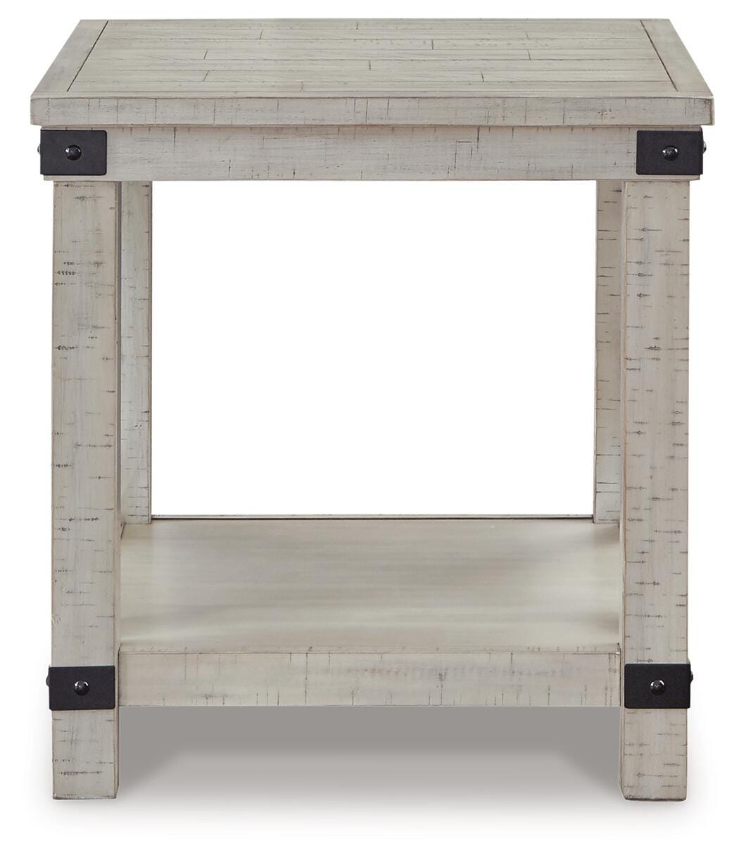 Carynhurst End Table in Whitewash, front view