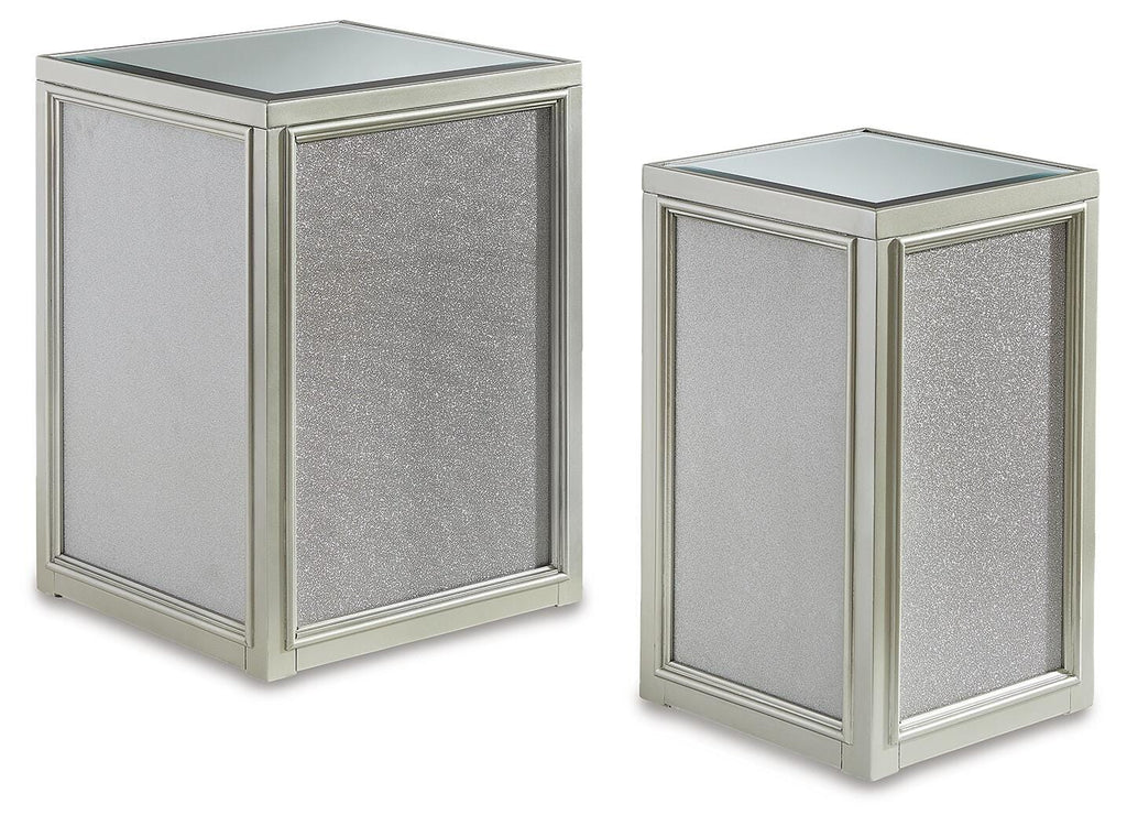 Traleena Nesting End Table (Set of 2) in Silver Finish, alternate view 2