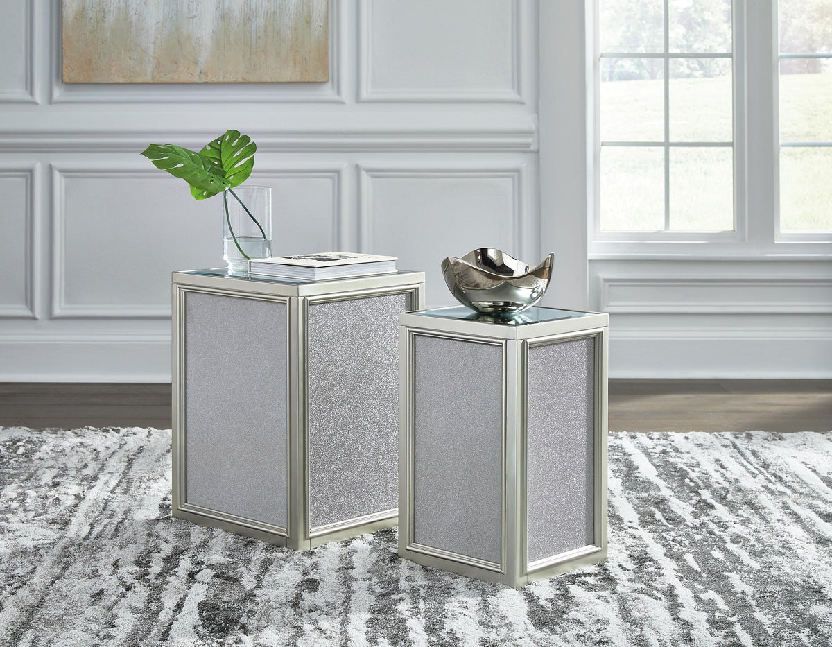 Traleena Nesting End Table (Set of 2) in Silver Finish, alternate view 6