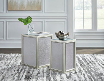 Traleena Nesting End Table (Set of 2) in Silver Finish
