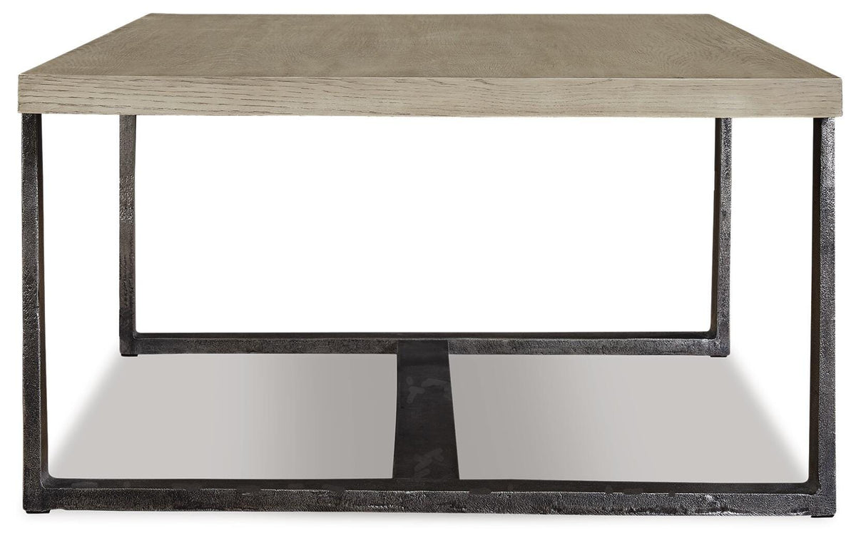Dalenville Coffee Table in Gray, side view
