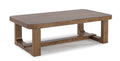 Cabalynn Coffee Table in Light Brown, angle view
