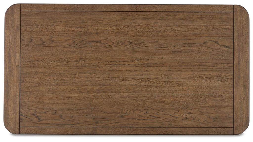 Cabalynn Coffee Table in Light Brown, top view