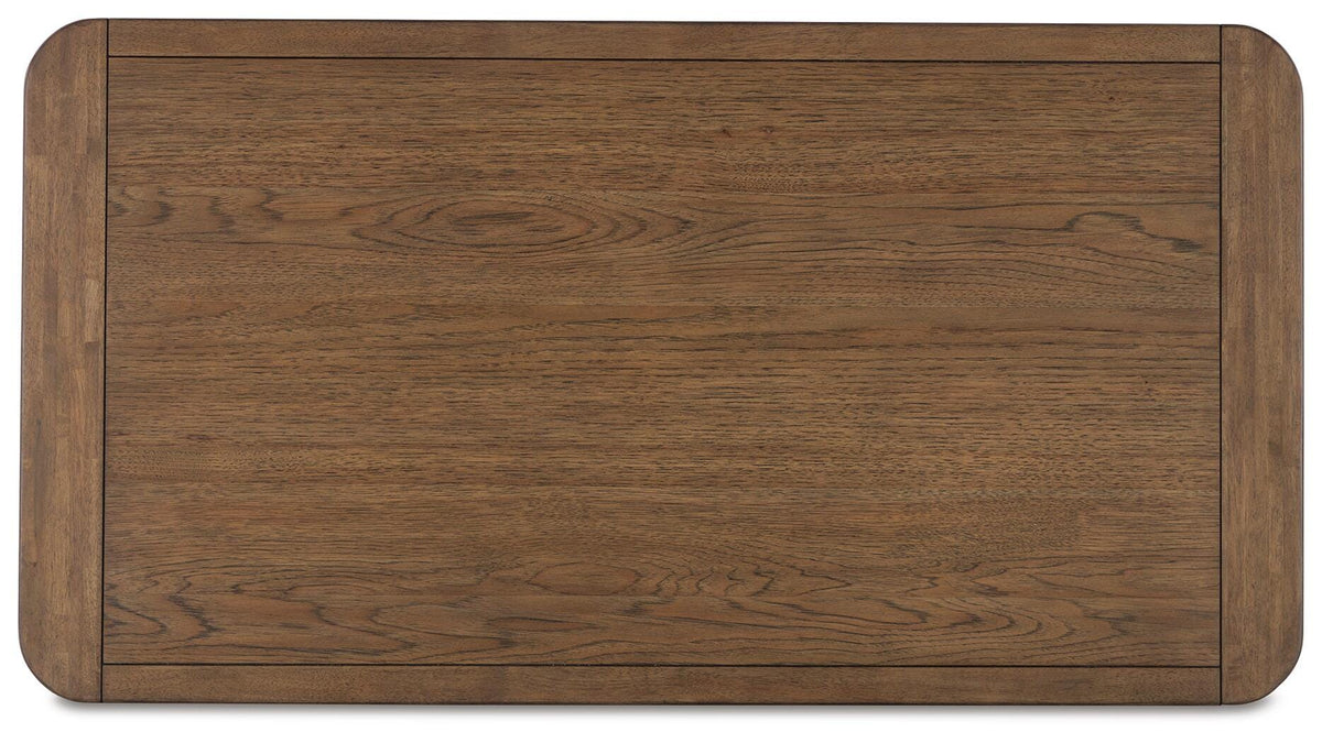 Cabalynn Coffee Table in Light Brown, top view