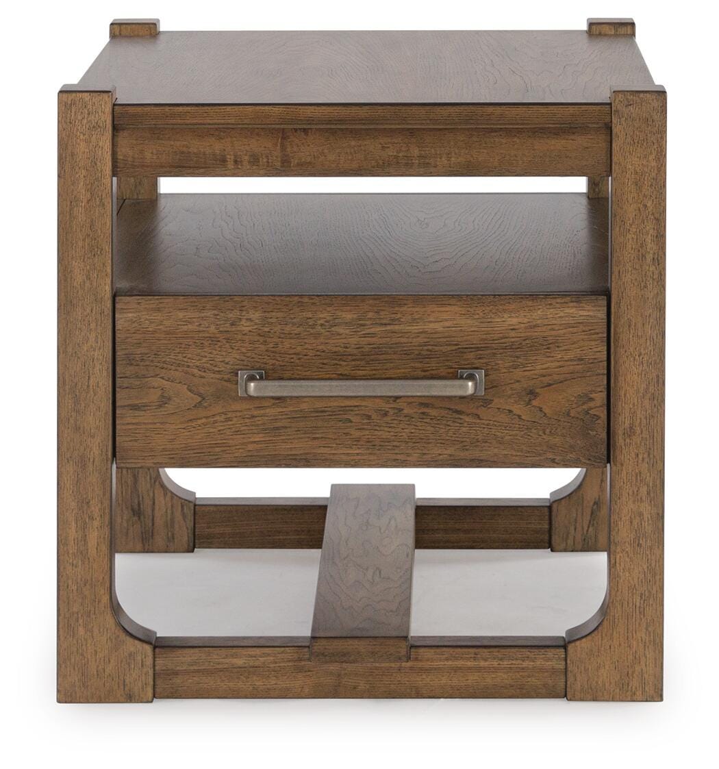 Cabalynn End Table in Light Brown, front view