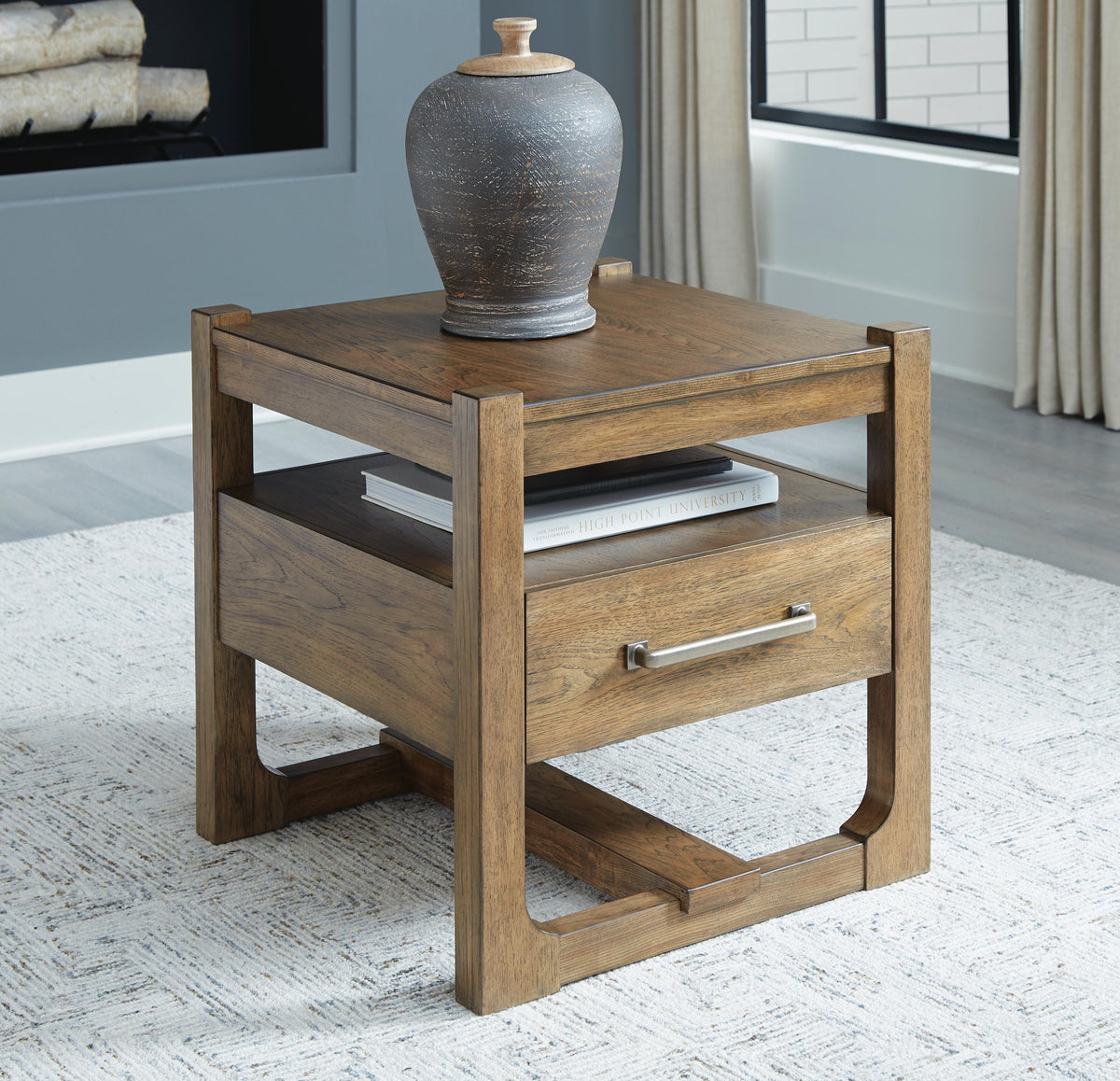 Cabalynn End Table in Light Brown, alternate view 3