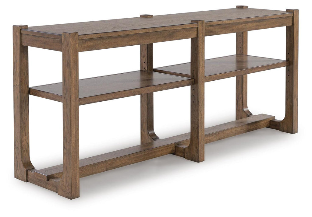 Cabalynn Sofa Table in Light Brown, angle view