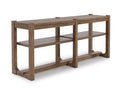 Cabalynn Sofa Table in Light Brown, angle view