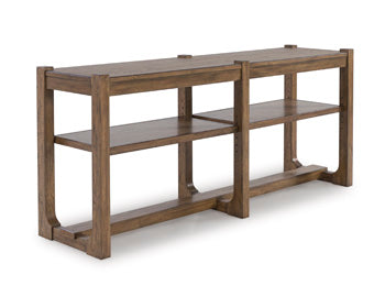 Cabalynn Sofa Table in Light Brown, angle view