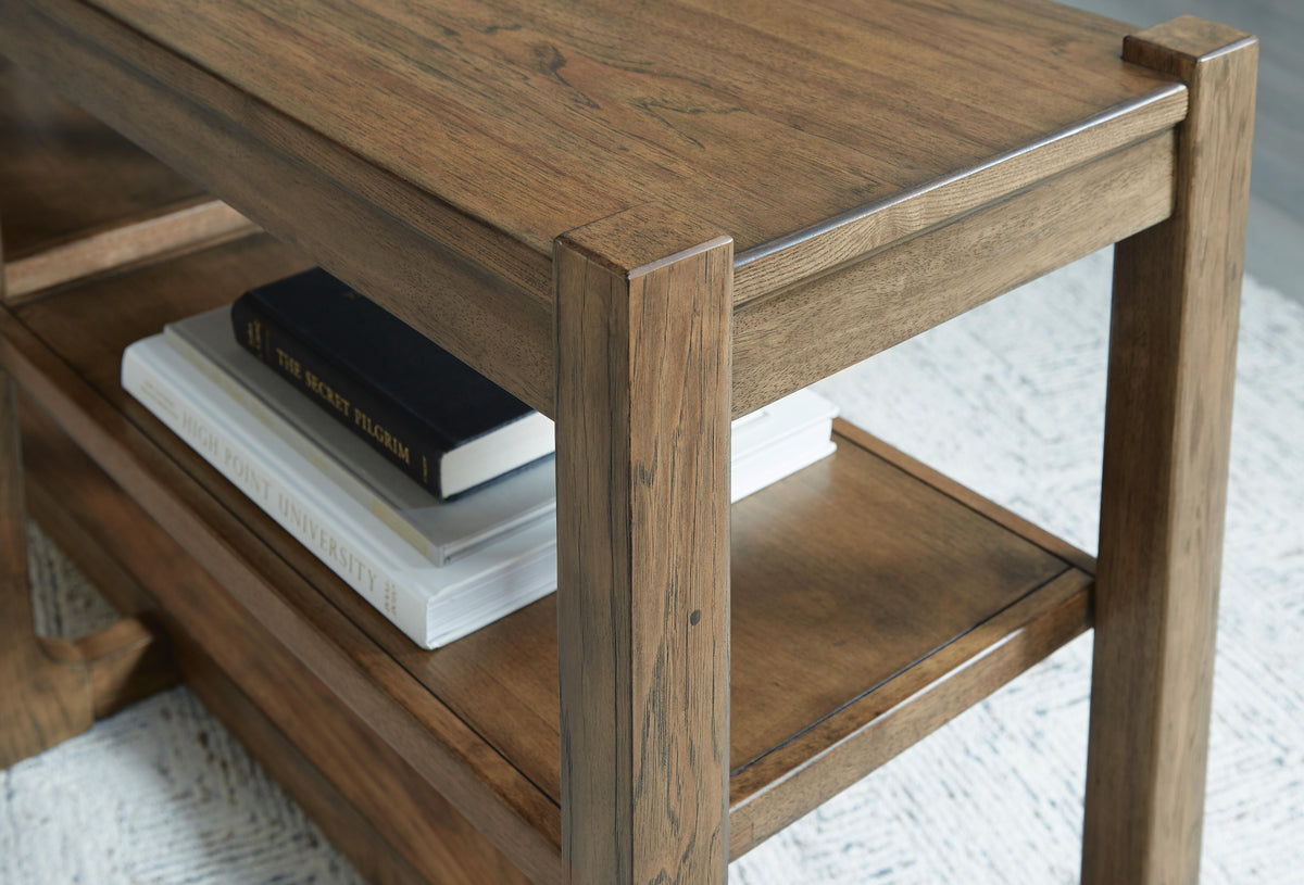 Cabalynn Sofa Table in Light Brown, detail view