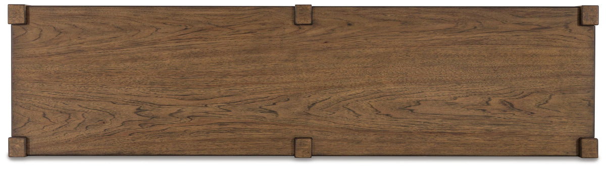 Cabalynn Sofa Table in Light Brown, top view