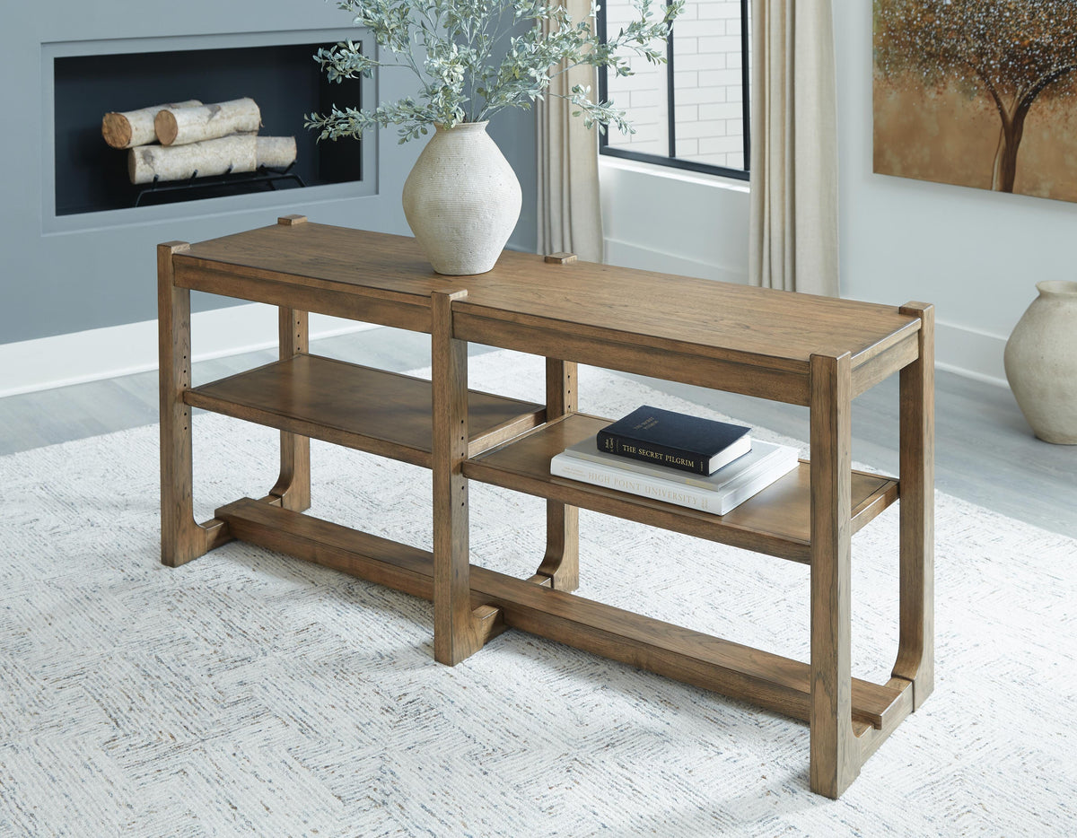 Cabalynn Sofa Table in Light Brown, alternate view 3