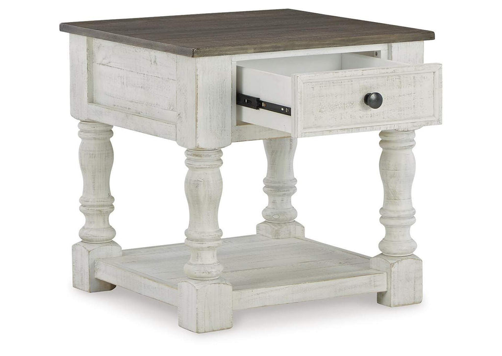Havalance Coffee Table with 2 End Tables angled view