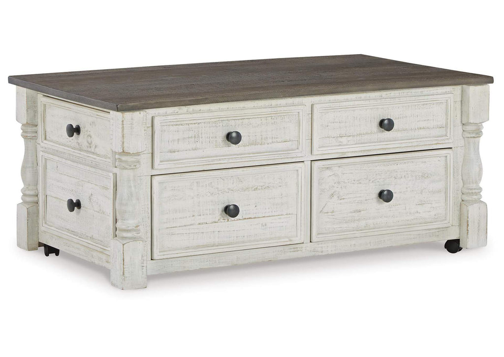 Havalance Coffee Table with 2 End Tables angled view