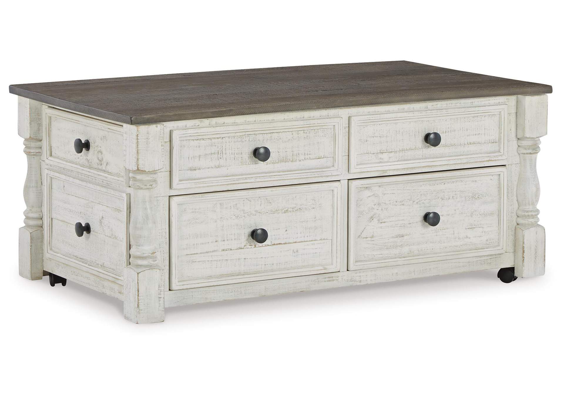 Havalance Coffee Table with 2 End Tables angled view