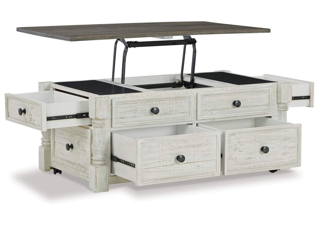 Havalance Coffee Table with 2 End Tables angled view