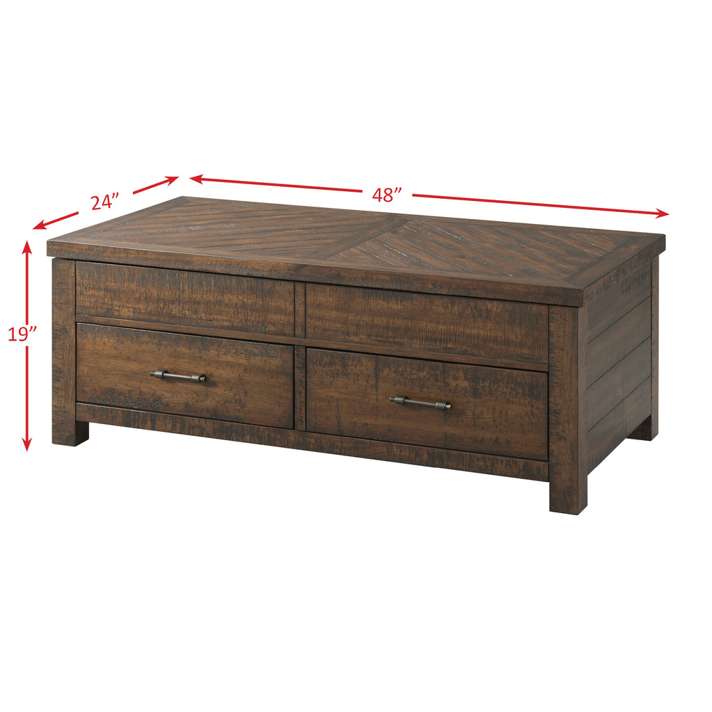Jax Coffee Table w/Lift Top In Cherry