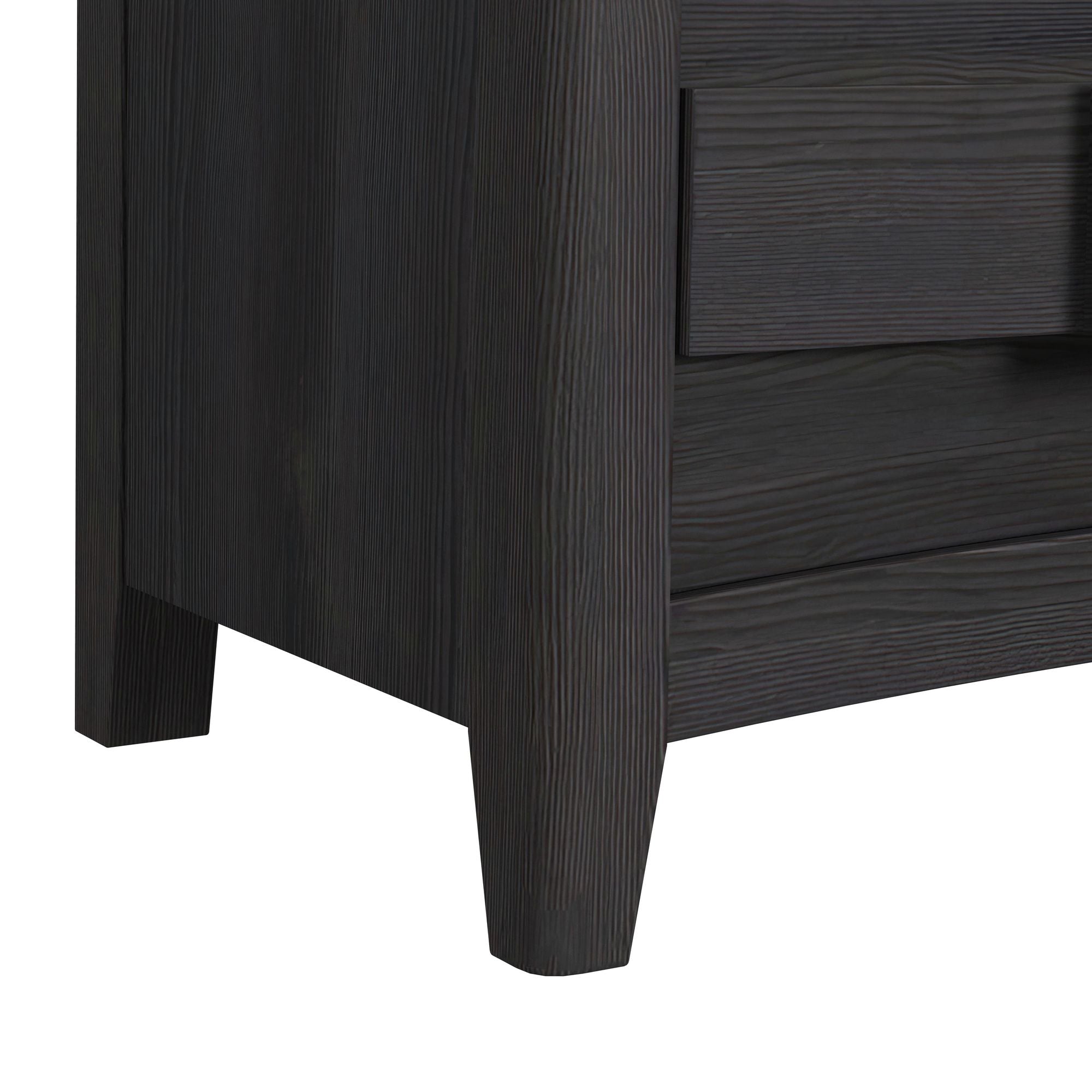 Tobias 2-Drawer Nightstand With Usb In Black