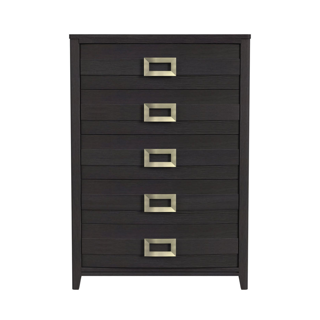Tobias 5-Drawer Chest In Black
