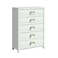 Tobias 5-Drawer Chest In White