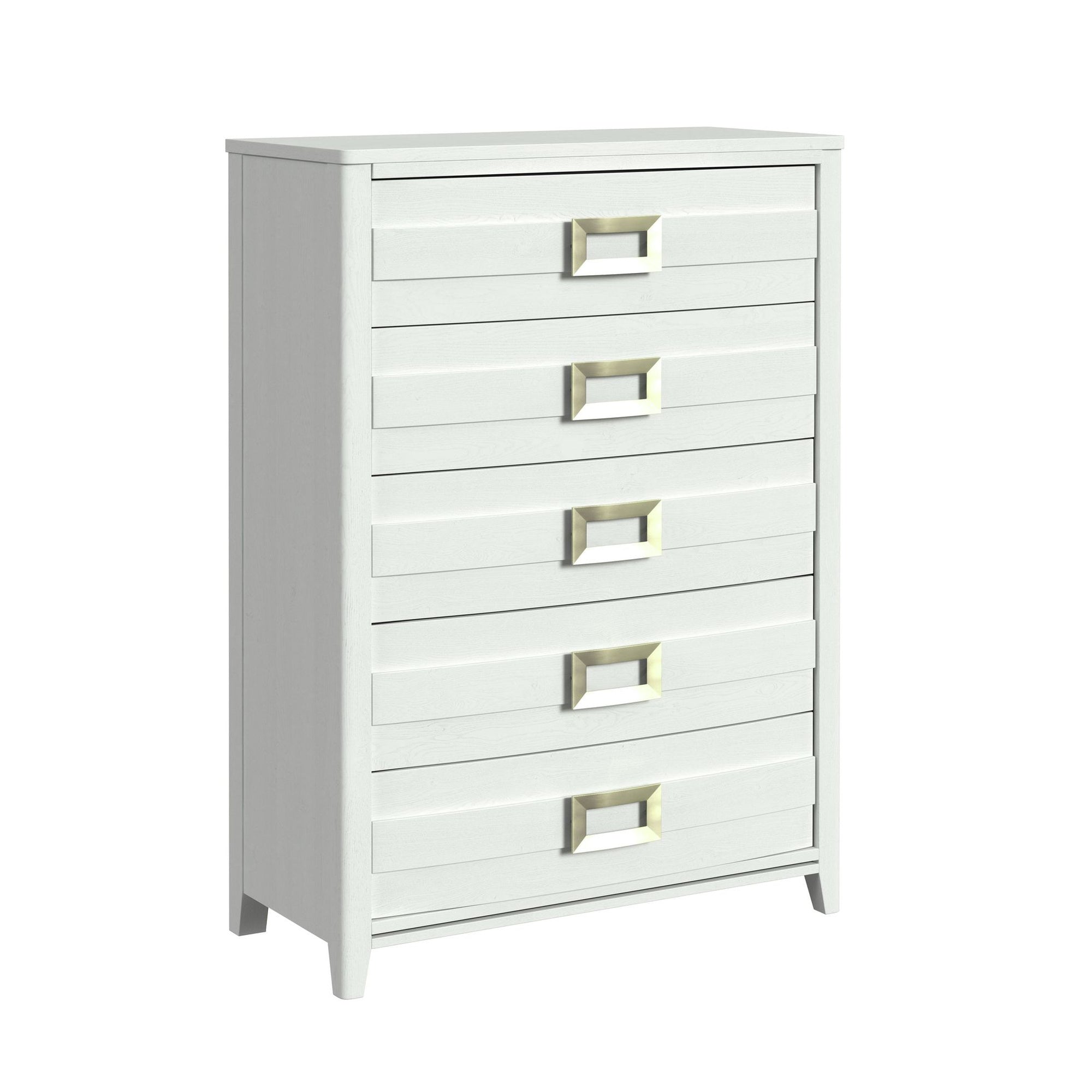 Tobias 5-Drawer Chest In White