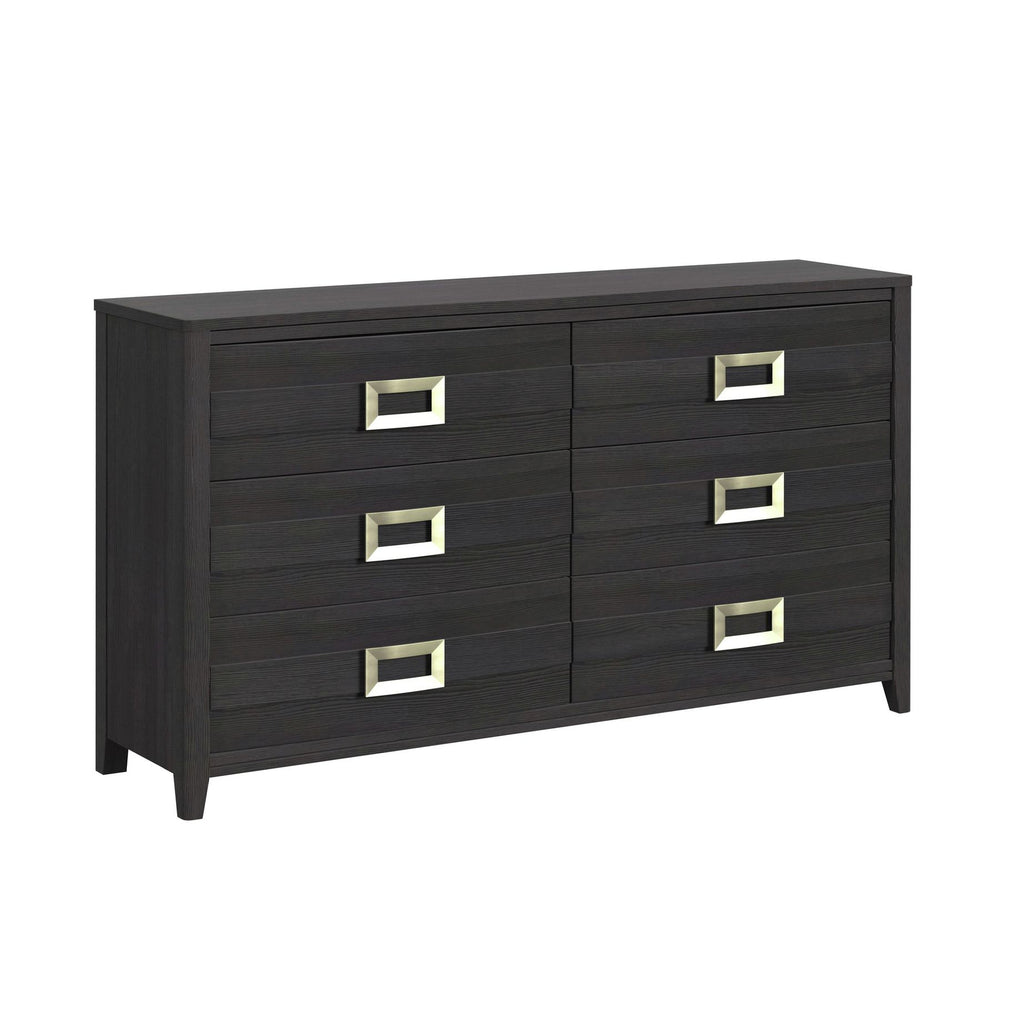 Tobias 6-Drawer Dresser In Black