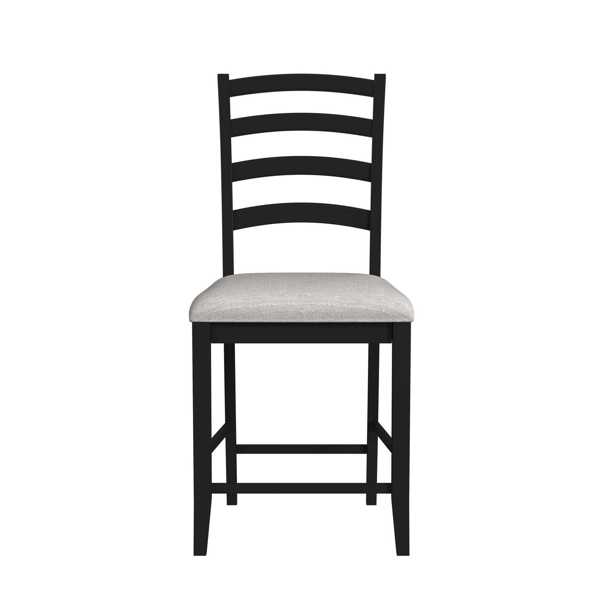 Tulane 5Pc Counter Table & 4 Counter Chairs With Beige Fabric In Oak & Black