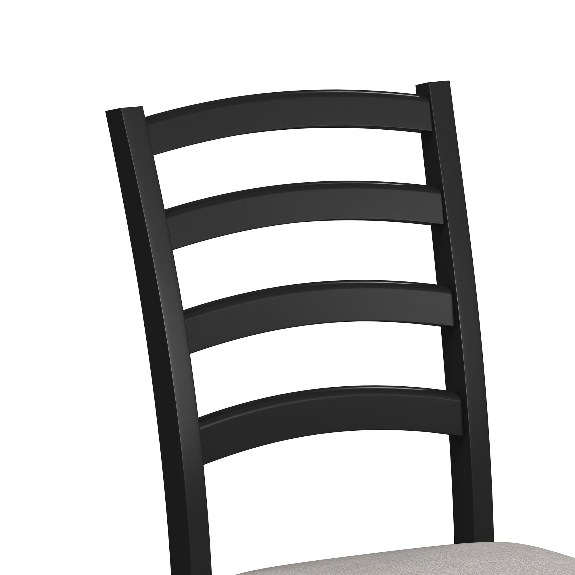 Tulane 5Pc Counter Table & 4 Counter Chairs With Beige Fabric In Oak & Black