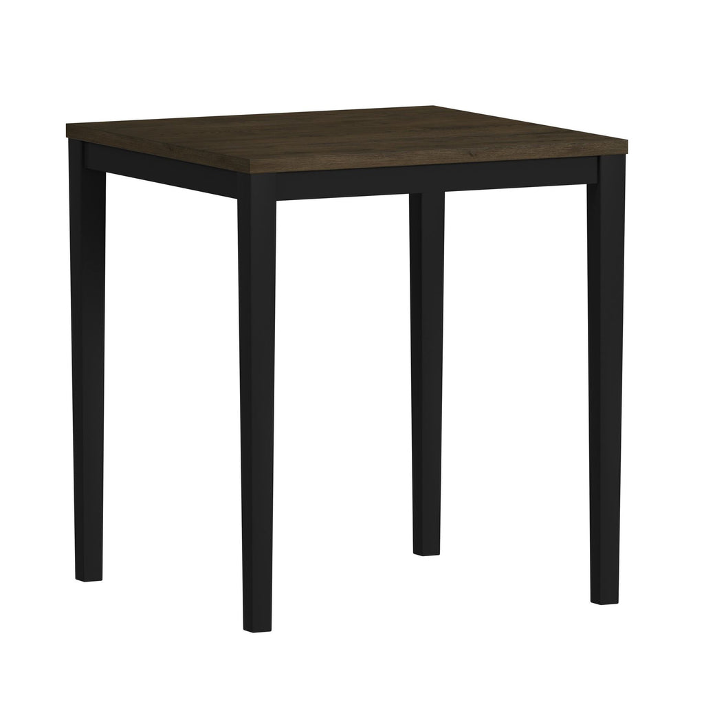 Tulane 5Pc Counter Table & 4 Counter Chairs With Beige Fabric In Oak & Black