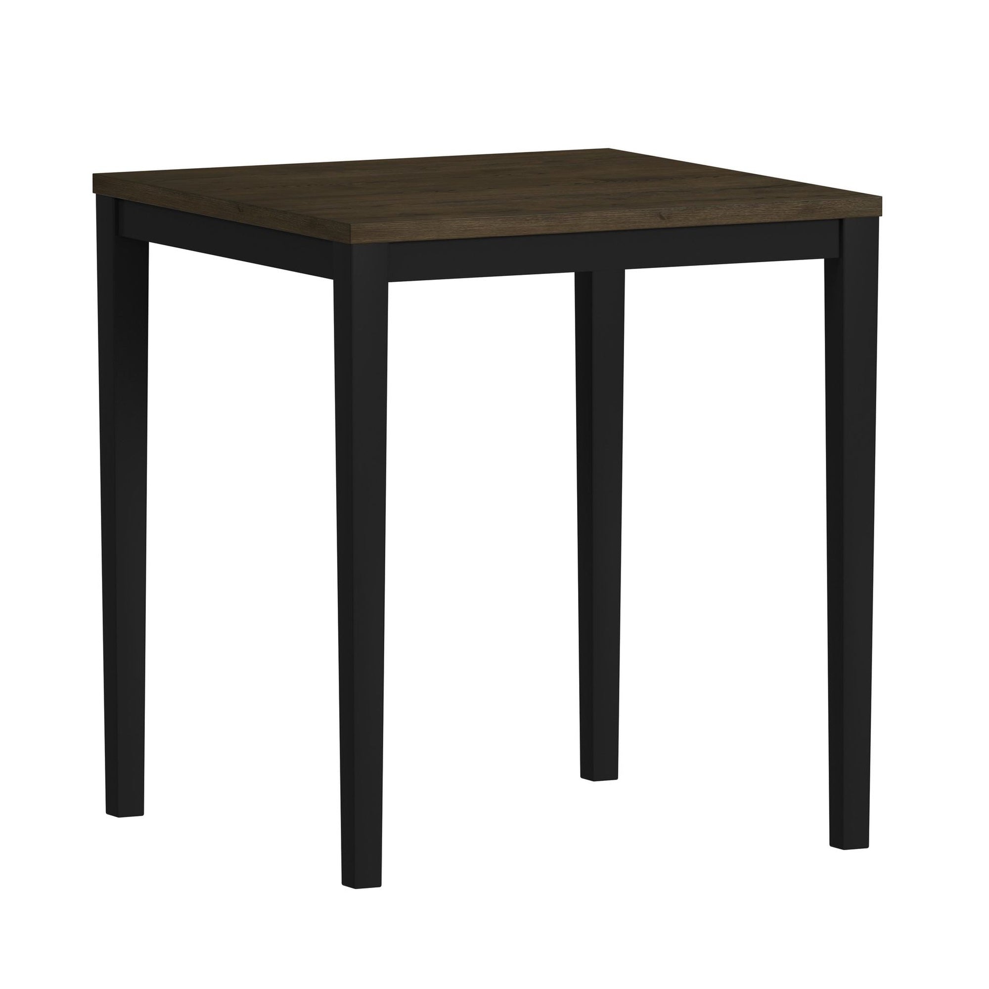 Tulane 5Pc Counter Table & 4 Counter Chairs With Beige Fabric In Oak & Black