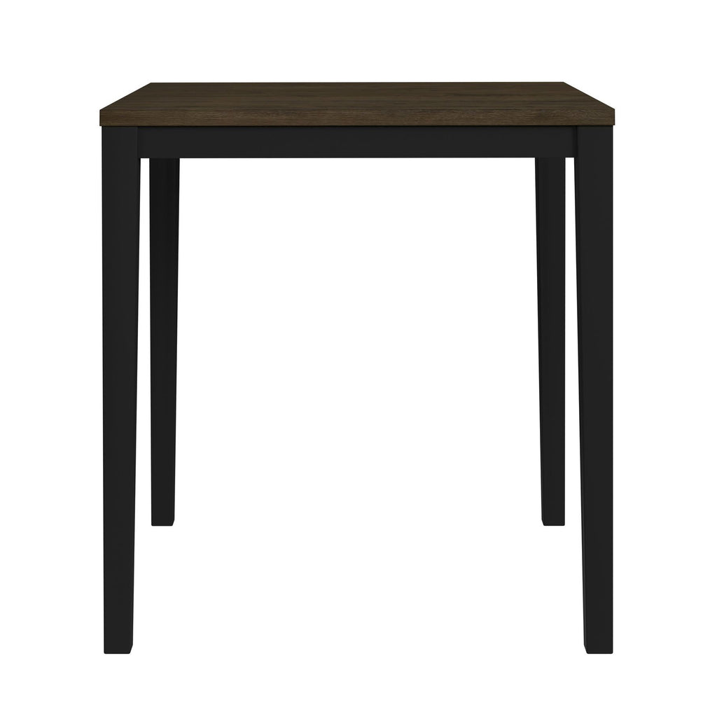 Tulane 5Pc Counter Table & 4 Counter Chairs With Beige Fabric In Oak & Black