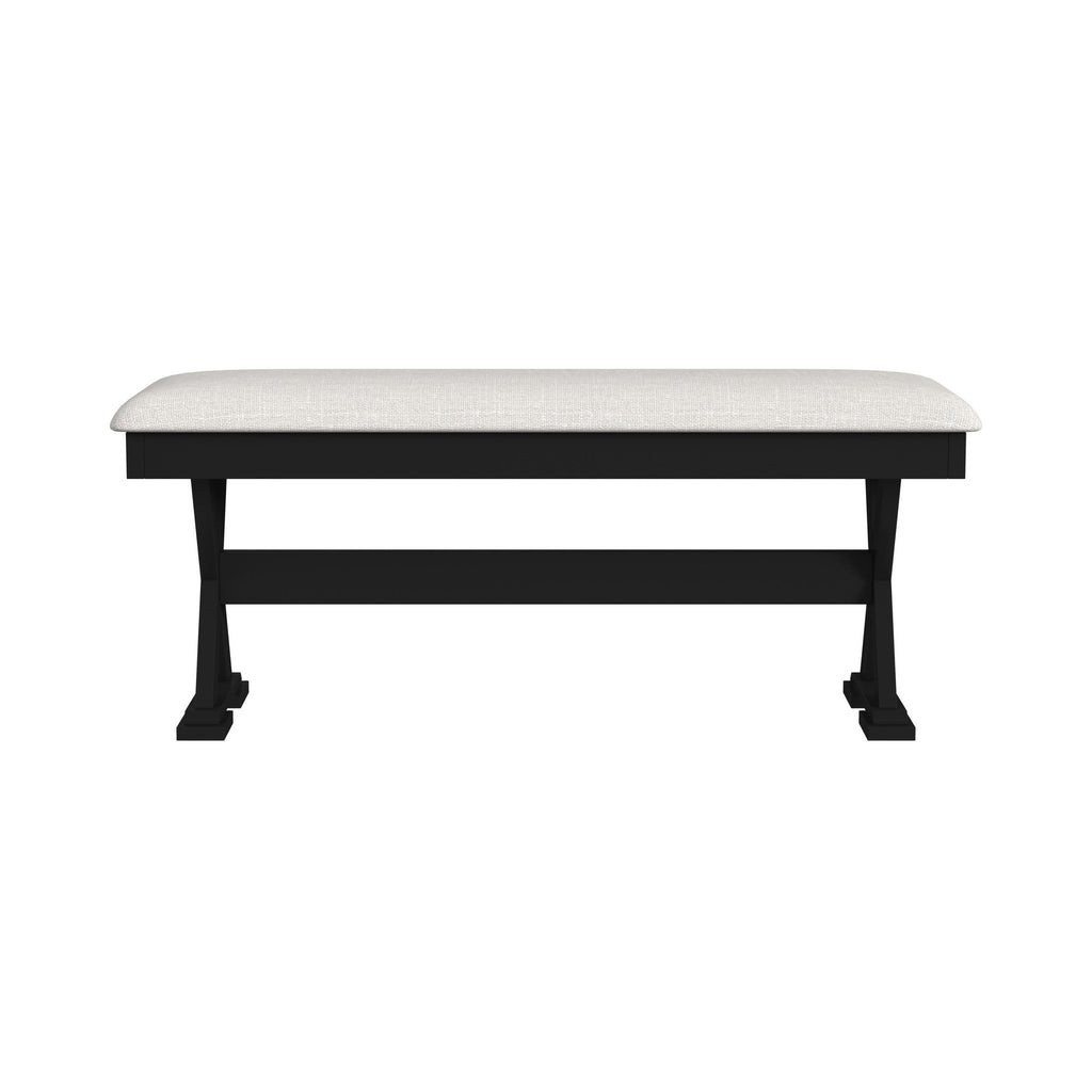 Tulane 6Pc Dining Set With Table, 4 Chairs, And Bench In Oak And Black