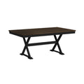 Tulane 6Pc Dining Set With Table, 4 Chairs, And Bench In Oak And Black