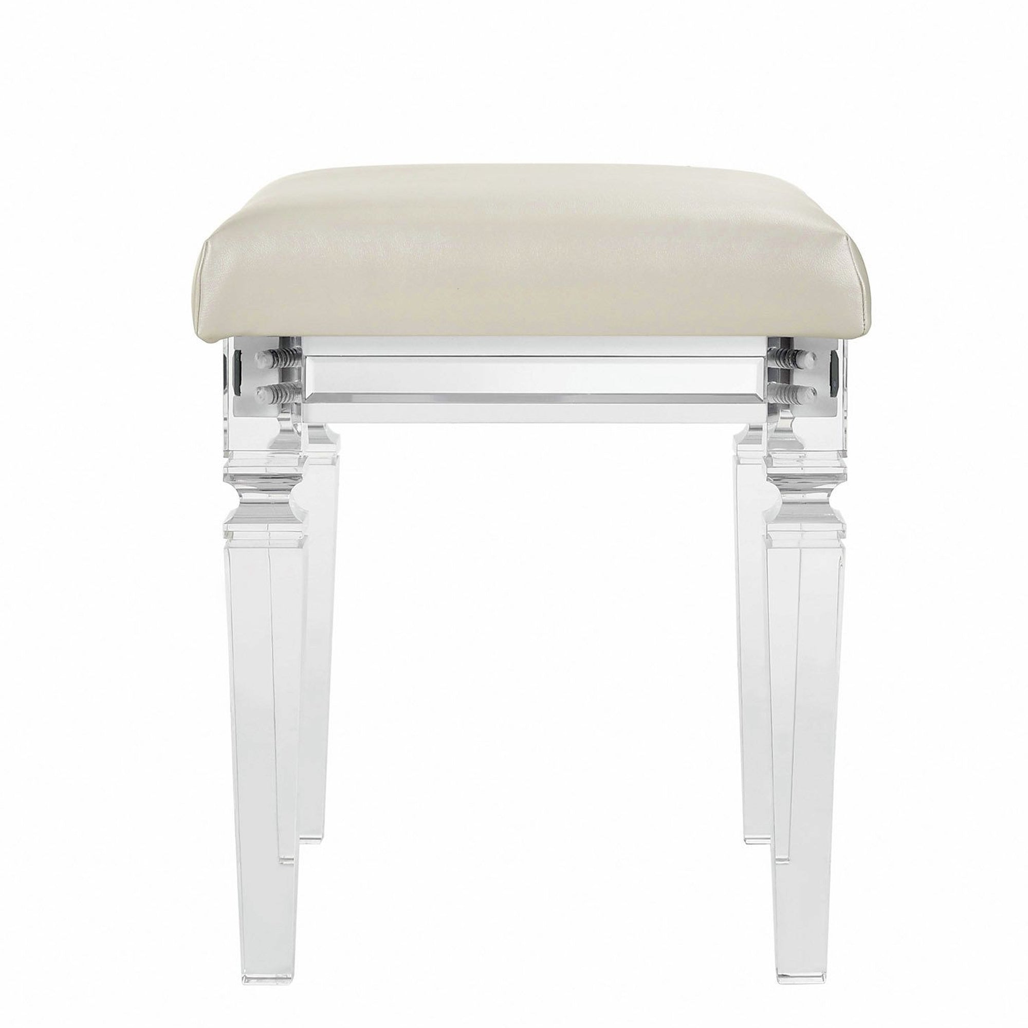 Twenty Nine Dressing Stool w/Acrylic Leg White